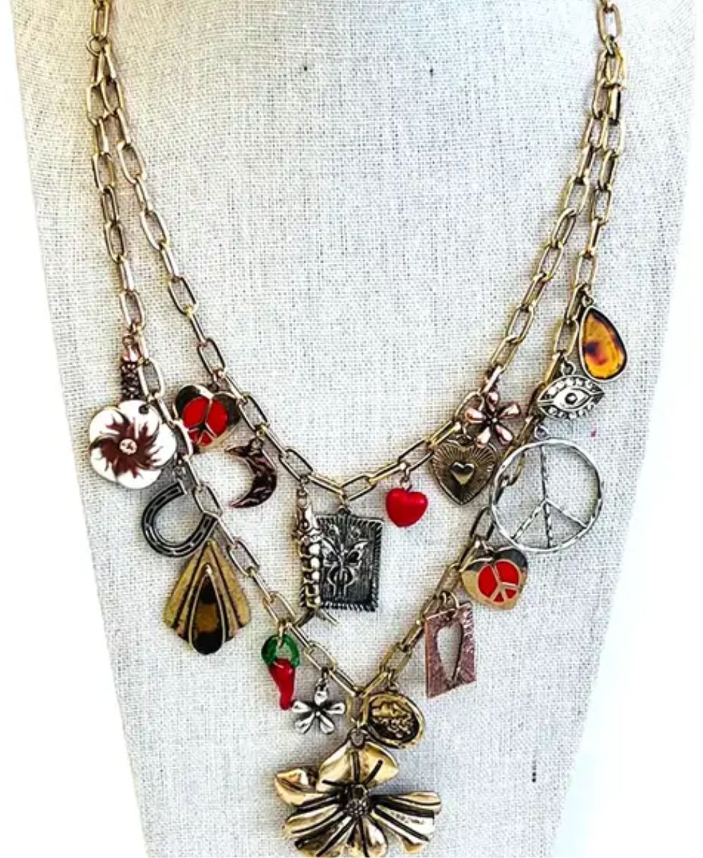 Vintage Art Double Layer Necklace