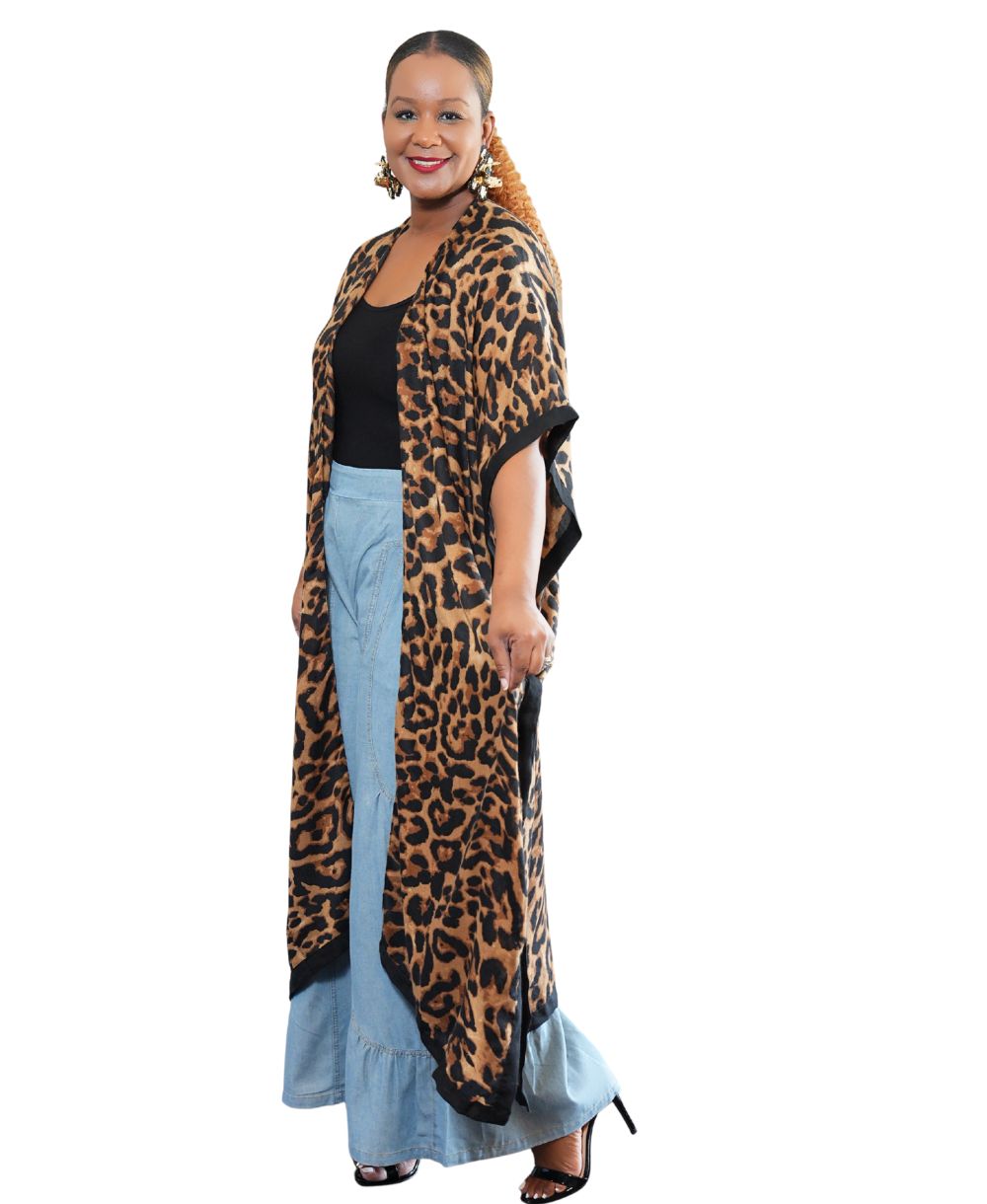 Leopard Maxi Kimono