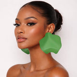 Sculpted Wavy Statement Earrings