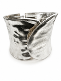 Silver Hammered Hinge Bracelet