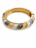 Crème and Gray Hinge Bracelet
