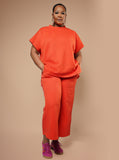 Orange Chevron Travel Set