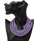 Multistrand Beaded Statement Magnetic Necklace