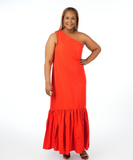 One Shoulder Trumpet Dress