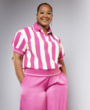 Stripe Polo Top