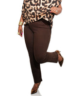 Dark Brown Straight Jeans