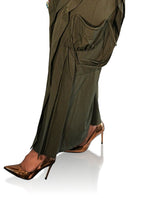 Layered Wide Leg Cargo Pants