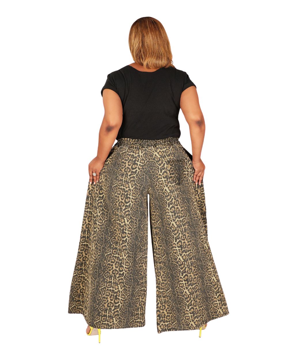 Leopard Wide Leg Pants