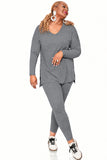 Long Sleeve V-Neck Legging Set