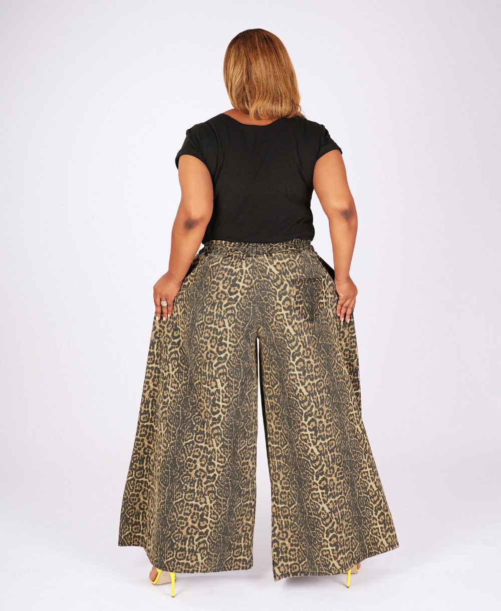 Leopard Wide Leg Pants