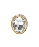 Oval Pearl Rhinestone Halo Stretch Ring