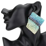 Bling Studded Wavy Earrings