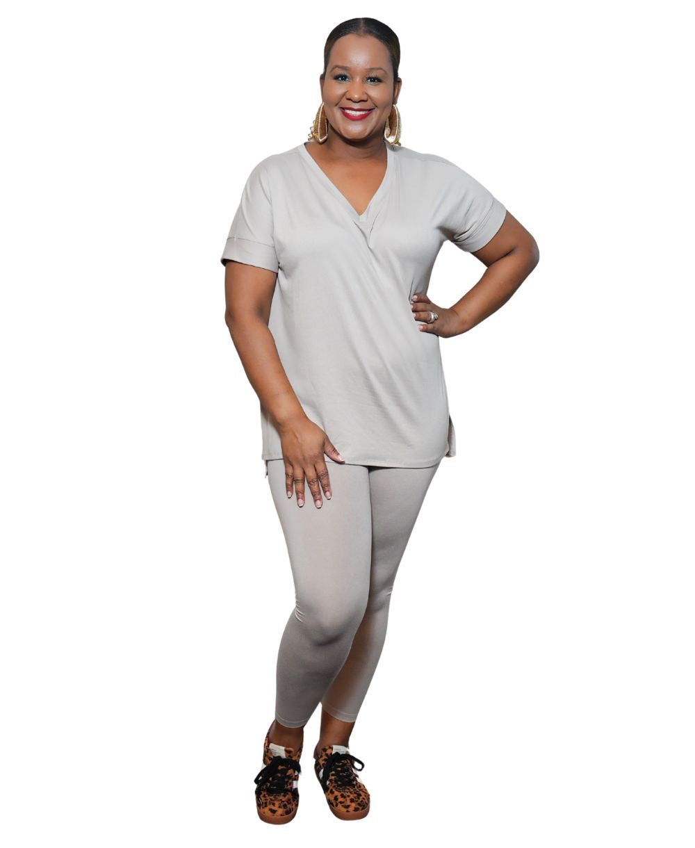 On-the-Go V-Neck Legging Set