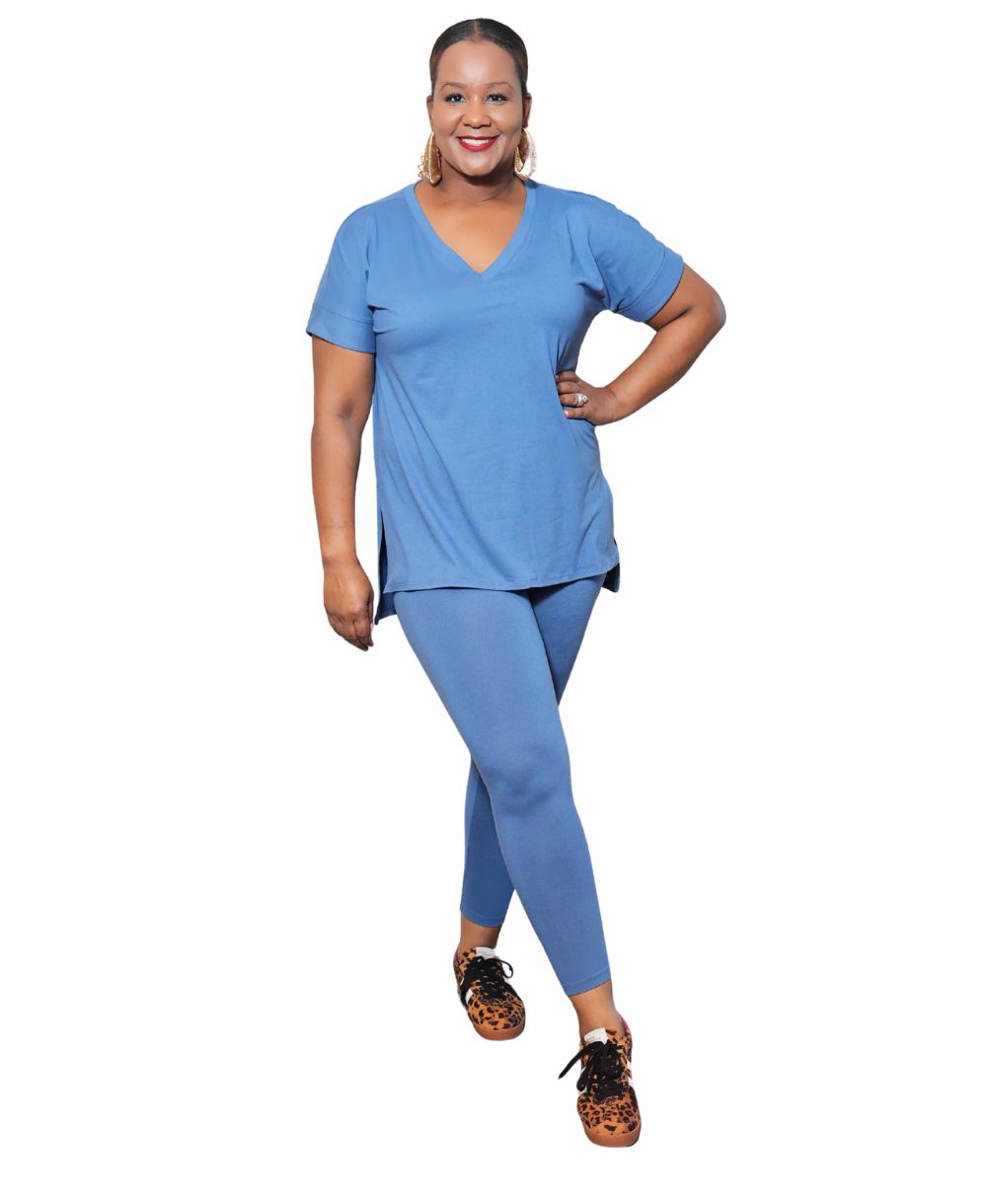 On-the-Go V-Neck Legging Set