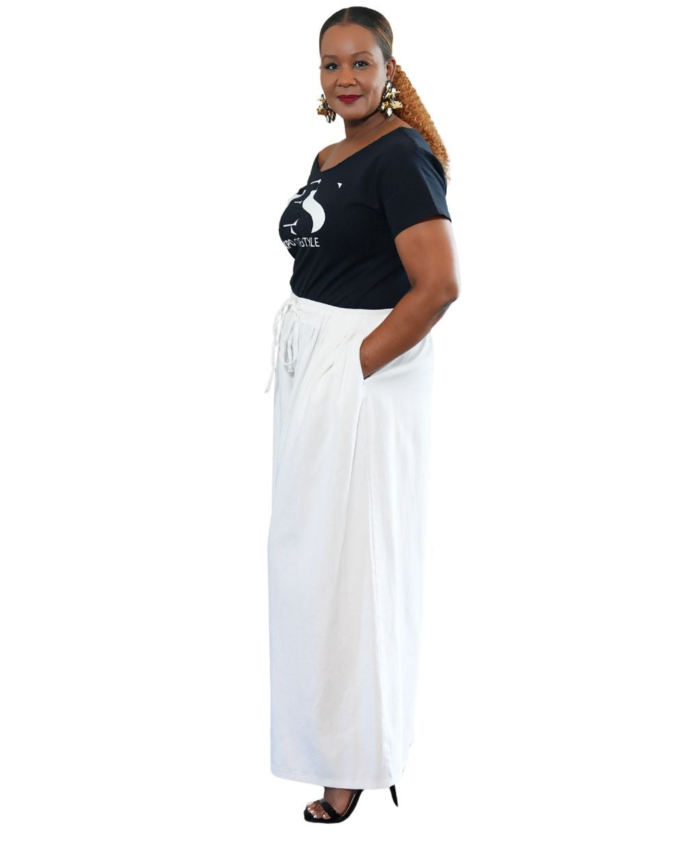 Wide Leg Denim Pants