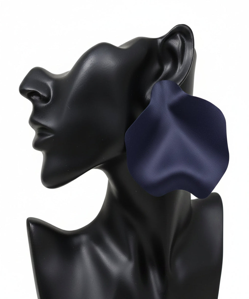 Sculpted Wavy Statement Earrings
