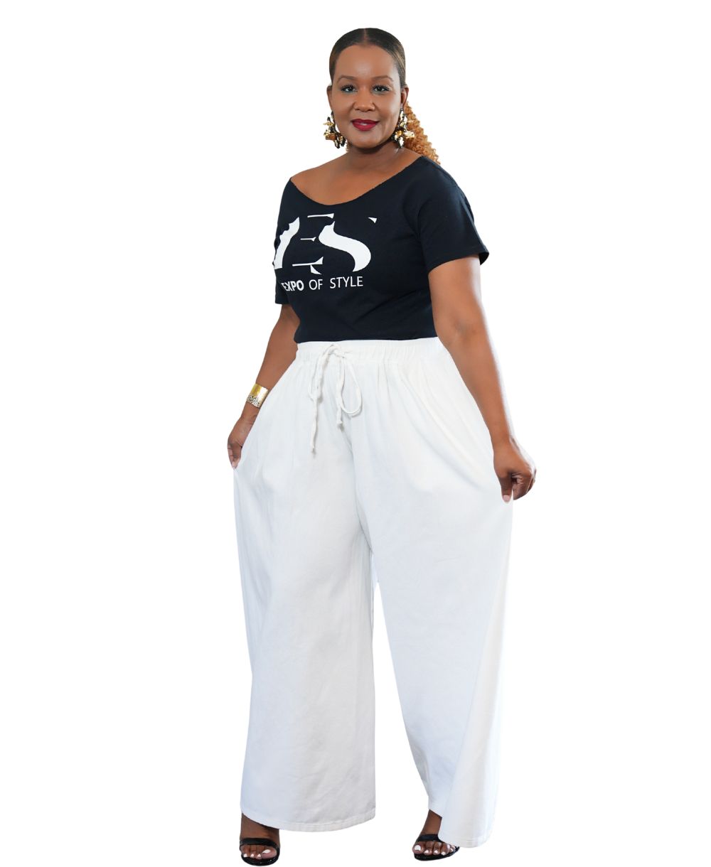 Wide Leg Denim Pants