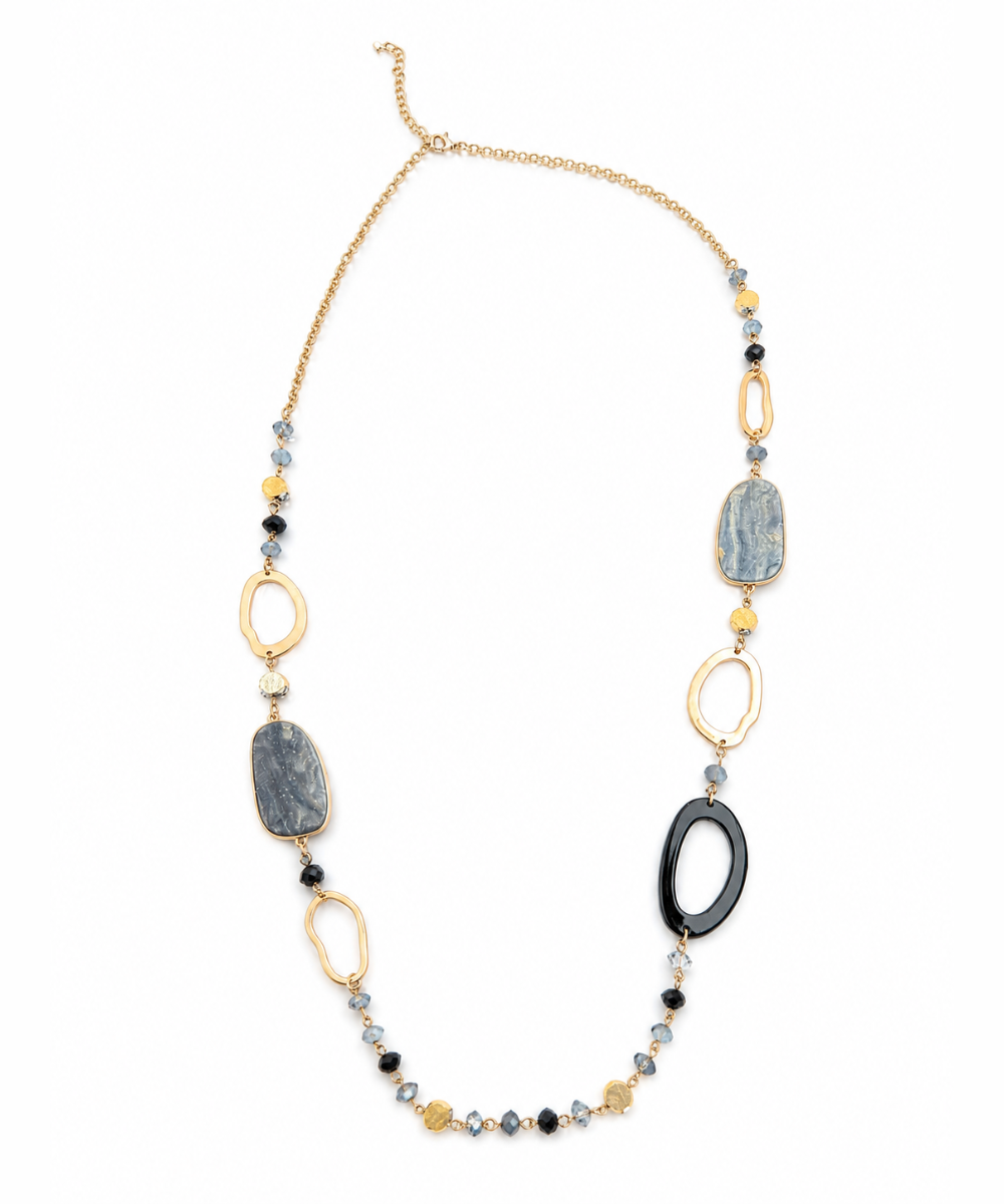 Black and Grey Link Necklace