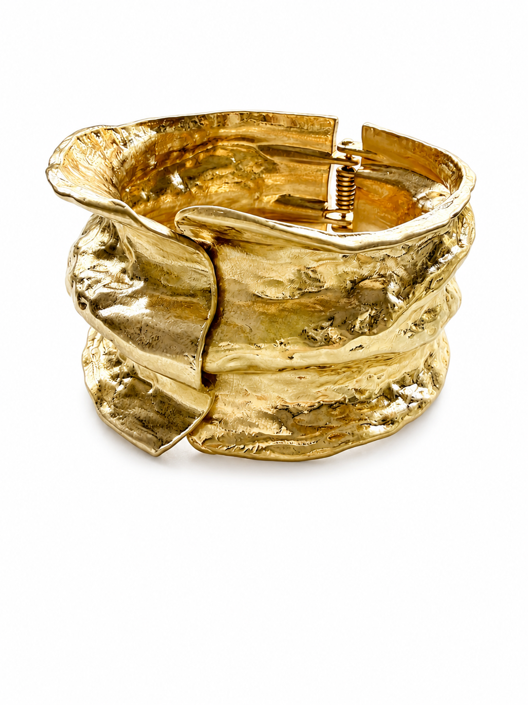 Gold Hammered Hinge Bracelet