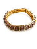 Taupe Curve Bamboo Bracelet