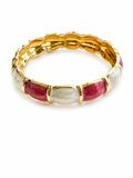 Crème and Crimson Hinge Bracelet