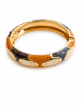 Crème and Brown Hinge Bracelet
