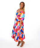 Color Block Geometric Dress