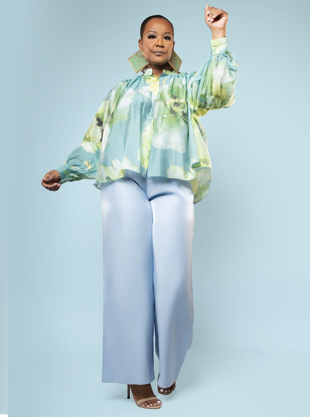 Sky Blue High Waist Pants