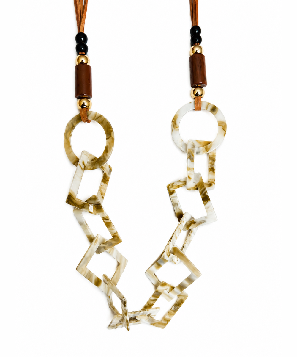 Geometric Link Necklace