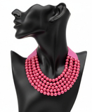 Multistrand Beaded Statement Magnetic Necklace