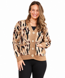 Tan Camouflage Cardigan