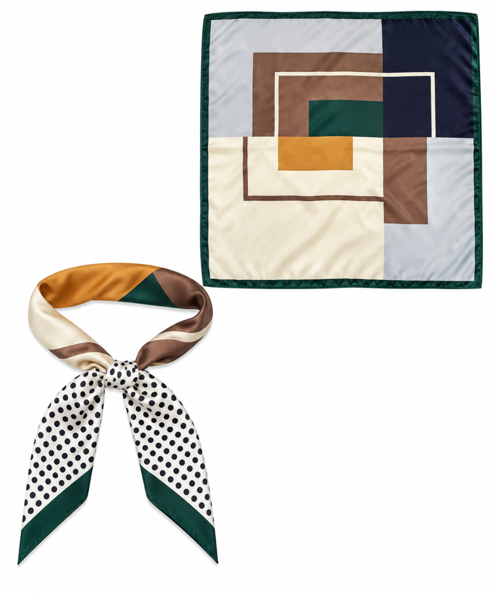 Multi Print Polka Dot Scarf