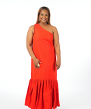 One Shoulder Trumpet Dress