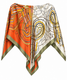 Crop Print Scarf Poncho