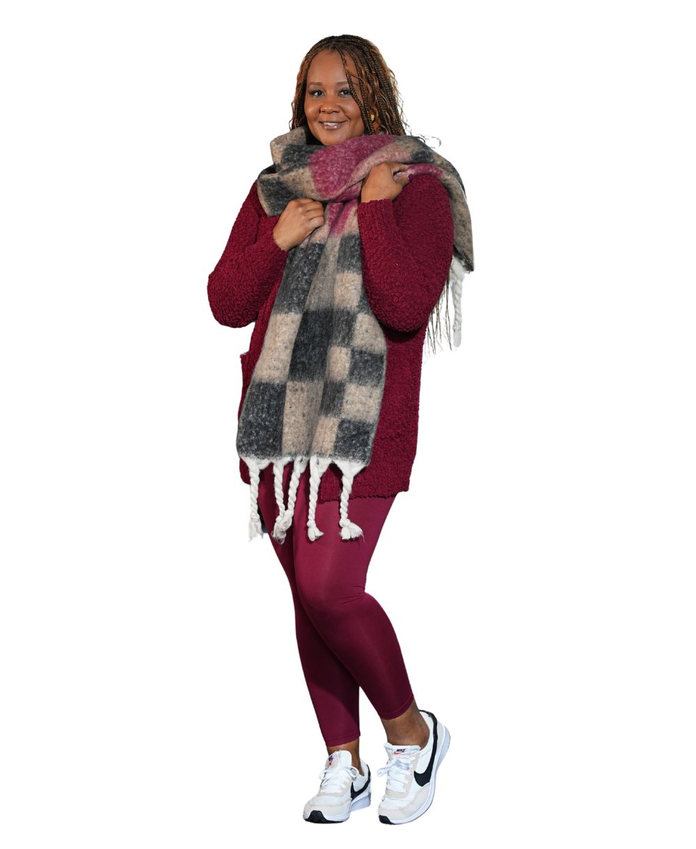 Popcorn Cardigan and V-Neck Legging Set