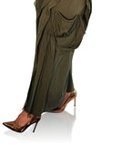 Layered Wide Leg Cargo Pants