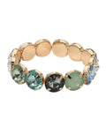 Round Faceted Gem Cocktail Bracelet
