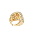 Oval CZ Pave Statement Ring
