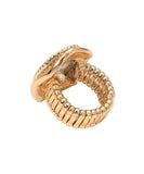 Oval Pearl Rhinestone Halo Stretch Ring