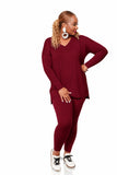 Long Sleeve V-Neck Legging Set