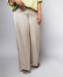 Beige High Waist Wide Leg Pants