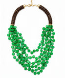 Green Wooden Layered Necklace